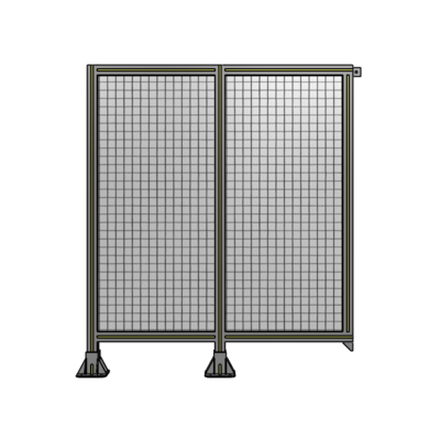 DOUBLE PANEL-LEGS ON LEFT AND CENTER, TIE PLATE ON RIGHT 1400MM X 1200MM  1" MESH, AS A KIT