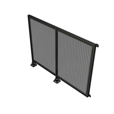 B5-1400-1800-0150-HYMFA DOUBLE PANEL-LEGS ON LEFT AND CENTER WITH HINGES 1400MM X 1800MM  1" MESH, AS A KIT