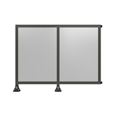 DOUBLE PANEL-LEGS ON LEFT AND CENTER WITH HINGES 1400MM X 1800MM  1/4" POLYCARBONATE, AS A KIT