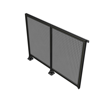 B5-1400-1800-0150-TYMFA DOUBLE PANEL-LEGS ON LEFT AND CENTER, TIE PLATE ON RIGHT 1400MM X 1800MM  1" MESH, AS A KIT