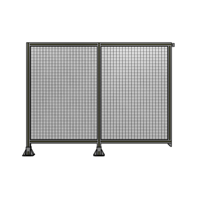 DOUBLE PANEL-LEGS ON LEFT AND CENTER, TIE PLATE ON RIGHT 1400MM X 1800MM  1" MESH, FULLY ASSEMBLED
