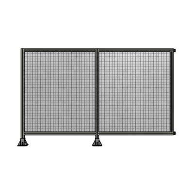 DOUBLE PANEL-LEGS ON LEFT AND CENTER WITH HINGES 1400MM X 2200MM  1" MESH, FULLY ASSEMBLED