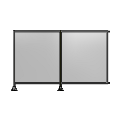 DOUBLE PANEL-LEGS ON LEFT AND CENTER WITH HINGES 1400MM X 2200MM  1/4" POLYCARBONATE, AS A KIT