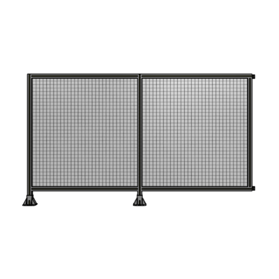 DOUBLE PANEL-LEGS ON LEFT AND CENTER WITH HINGES 1400MM X 2400MM  1" MESH, FULLY ASSEMBLED