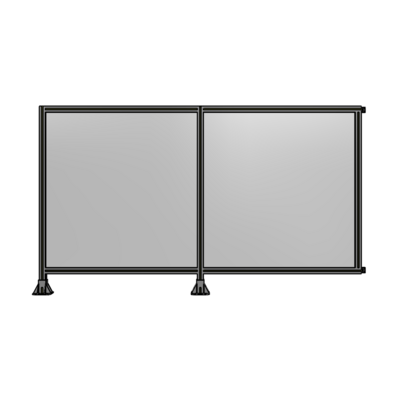 DOUBLE PANEL-LEGS ON LEFT AND CENTER WITH HINGES 1400MM X 2400MM  1/4" POLYCARBONATE, ASSEMBLED