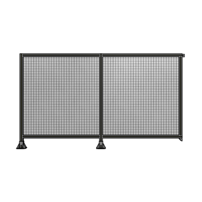 DOUBLE PANEL-LEGS ON LEFT AND CENTER, TIE PLATE ON RIGHT 1400MM X 2400MM  1" MESH, AS A KIT