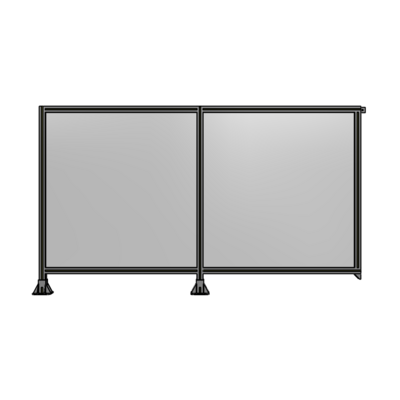 DOUBLE PANEL-LEGS ON LEFT AND CENTER, TIE PLATE ON RIGHT 1400MM X 2400MM  1/4" POLYCARBONATE, AS KIT