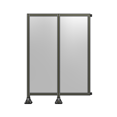 DOUBLE PANEL-LEGS ON LEFT AND CENTER WITH HINGES 1700MM X 1200MM  1/4" POLYCARBONATE, ASSEMBLED