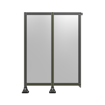 DOUBLE PANEL-LEGS ON LEFT AND CENTER, TIE PLATE ON RIGHT 1700MM X 1200MM  1/4" POLYCARBONATE, AS KIT