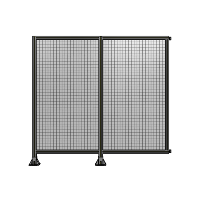 DOUBLE PANEL-LEGS ON LEFT AND CENTER WITH HINGES 1700MM X 1800MM  1" MESH, FULLY ASSEMBLED