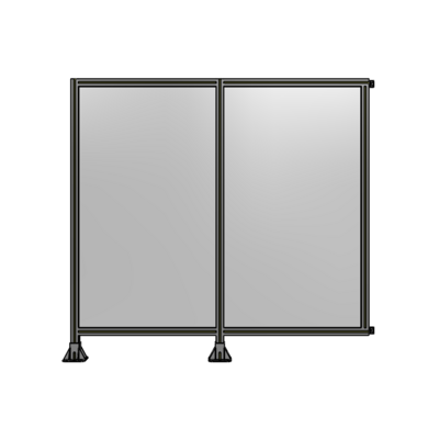DOUBLE PANEL-LEGS ON LEFT AND CENTER WITH HINGES 1700MM X 1800MM  1/4" POLYCARBONATE, AS A KIT