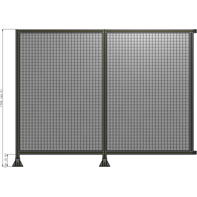 B5-1700-2200-0150-HYMFK DOUBLE PANEL-LEGS ON LEFT AND CENTER WITH HINGES 1700MM X 2200MM  1" MESH, AS A KIT