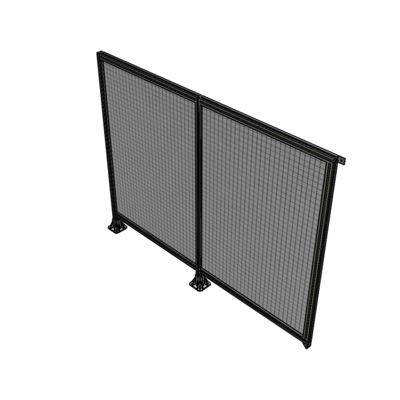 B5-1700-2200-0150-TYMFA DOUBLE PANEL-LEGS ON LEFT AND CENTER, TIE PLATE ON RIGHT 1700MM X 2200MM  1" MESH, FULLY ASSEMBLED