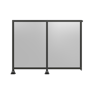 DOUBLE PANEL-LEGS ON LEFT AND CENTER, TIE PLATE ON RIGHT 1700MM X 2200MM  1/4" POLYCARBONATE, AS KIT