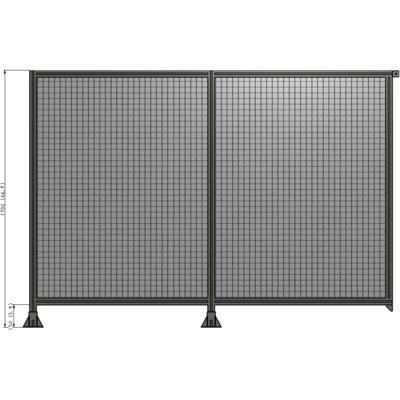 B5-1700-2400-0150-TYMFA DOUBLE PANEL-LEGS ON LEFT AND CENTER, TIE PLATE ON RIGHT 1700MM X 2400MM  1" MESH, FULLY ASSEMBLED