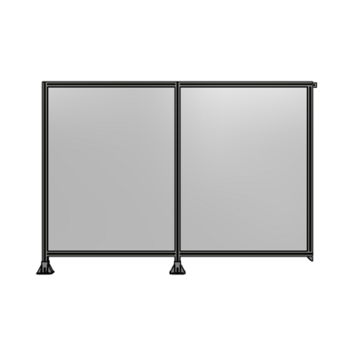 DOUBLE PANEL-LEGS ON LEFT AND CENTER, TIE PLATE ON RIGHT 1700MM X 2400MM  1/4" POLYCARBONATE, AS KIT