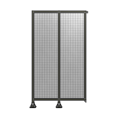 DOUBLE PANEL-LEGS ON LEFT AND CENTER, TIE PLATE ON RIGHT 2135MM X 1200MM  1" MESH, FULLY ASSEMBLED