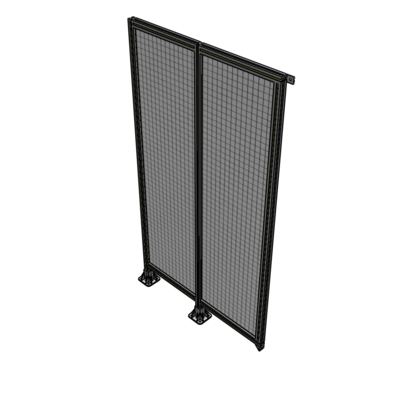 B5-2135-1200-0150-TYMFK DOUBLE PANEL-LEGS ON LEFT AND CENTER, TIE PLATE ON RIGHT 2135MM X 1200MM  1" MESH, AS A KIT