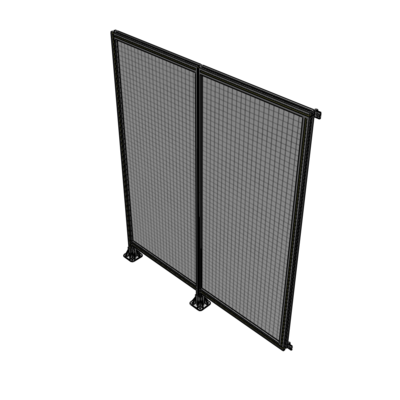 B5-2135-1800-0150-HYMFA DOUBLE PANEL-LEGS ON LEFT AND CENTER WITH HINGES 2135MM X 1800MM  1" MESH, FULLY ASSEMBLED