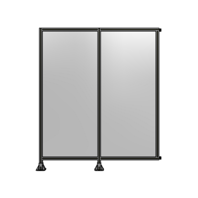 DOUBLE PANEL-LEGS ON LEFT AND CENTER WITH HINGES 2135MM X 1800MM  1/4" POLYCARBONATE, ASSEMBLED
