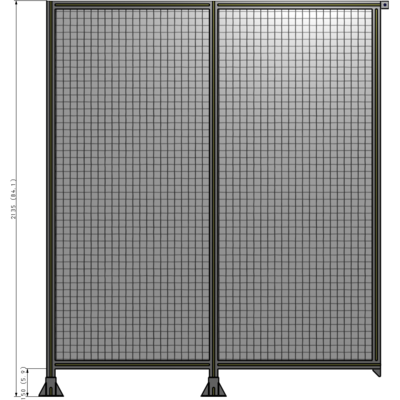 B5-2135-1800-0150-TYMFK DOUBLE PANEL-LEGS ON LEFT AND CENTER, TIE PLATE ON RIGHT 2135MM X 1800MM  1" MESH, AS A KIT