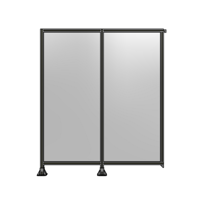 DOUBLE PANEL-LEGS ON LEFT AND CENTER, TIE PLATE ON RIGHT 2135MM X 1800MM  1/4" POLYCARBONATE, AS KIT