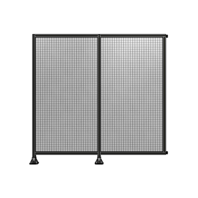 DOUBLE PANEL-LEGS ON LEFT AND CENTER WITH HINGES 2135MM X  2200MM  1" MESH, FULLY ASSEMBLED