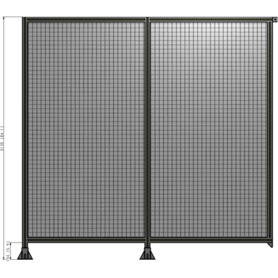 B5-2135-2200-0150-TYMFK DOUBLE PANEL-LEGS ON LEFT AND CENTER, TIE PLATE ON RIGHT 2135MM X  2200MM  1" MESH, AS A KIT