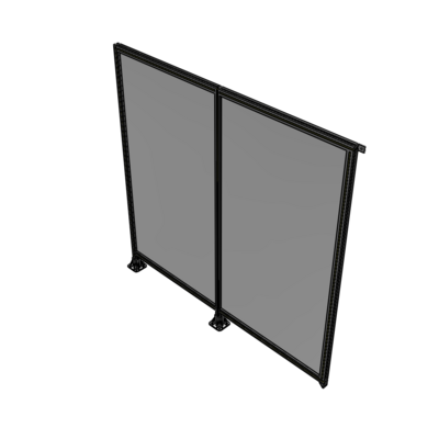 B5-2135-2200-0150-TYPFK DOUBLE PANEL-LEGS ON LEFT AND CENTER, TIE PLATE ON RIGHT 2135MM X  2200MM  1/4" POLYCARBONATE, KIT