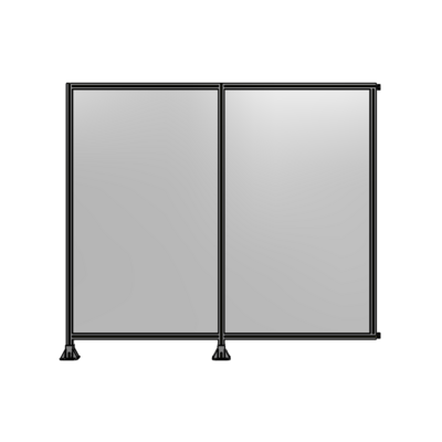 DOUBLE PANEL-LEGS ON LEFT AND CENTER WITH HINGES 2135MM X 2400MM  1/4" POLYCARBONATE, AS A KIT
