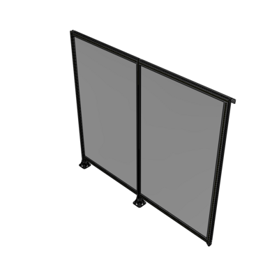 B5-2135-2400-0150-TYPFK DOUBLE PANEL-LEGS ON LEFT AND CENTER, TIE PLATE ON RIGHT 2135MM X 2400MM  1/4" POLYCARBONATE, AS KIT