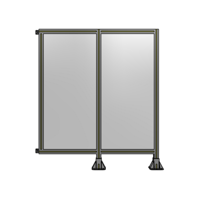 DOUBLE PANEL-LEGS ON RIGHT AND CENTER WITH HINGES 1400MM X 1200MM  1/4" POLYCARBONATE, AS A KIT