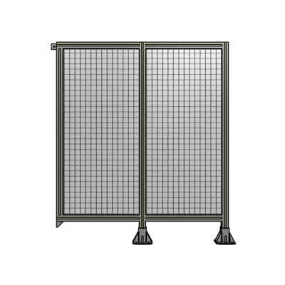 DOUBLE PANEL-LEGS ON RIGHT AND CENTER, TIE PLATE ON LEFT 1400MM X 1200MM  1" MESH, AS A KIT