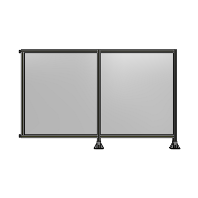 DOUBLE PANEL-LEGS ON RIGHT AND CENTER WITH HINGES 1400MM X 2200MM  1/4" POLYCARBONATE, AS A KIT