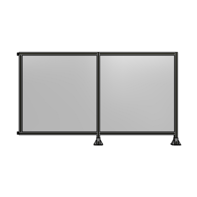 DOUBLE PANEL-LEGS ON RIGHT AND CENTER WITH HINGES 1400MM X 2400MM  1/4" POLYCARBONATE, AS A KIT
