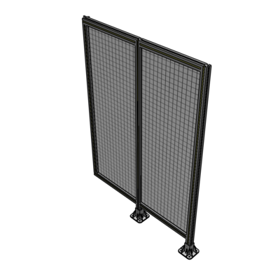 B6-1700-1200-0150-HYMFK DOUBLE PANEL-LEGS ON RIGHT AND CENTER WITH HINGES 1700MM X 1200MM  1" MESH, AS A KIT