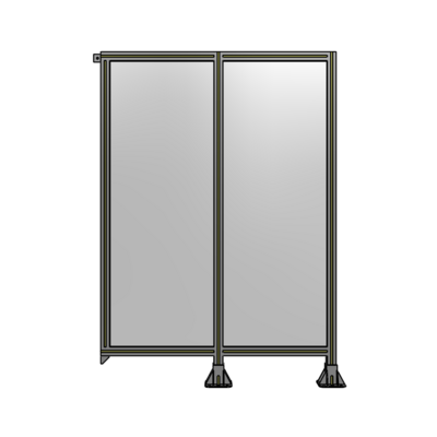 DOUBLE PANEL-LEGS ON RIGHT AND CENTER, TIE PLATE ON LEFT 1700MM X 1200MM  1/4" POLYCARBONATE, AS KIT
