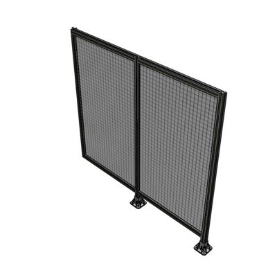 B6-1700-1800-0150-HYMFK DOUBLE PANEL-LEGS ON RIGHT AND CENTER WITH HINGES 1700MM X 1800MM  1" MESH, AS A KIT
