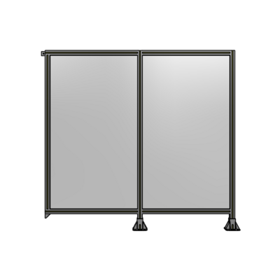 DOUBLE PANEL-LEGS ON RIGHT AND CENTER, TIE PLATE ON LEFT 1700MM X 1800MM  1/4" POLYCARBONATE, AS KIT