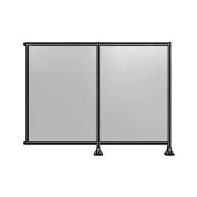 DOUBLE PANEL-LEGS ON RIGHT AND CENTER WITH HINGES 1700MM X 2200MM  1/4" POLYCARBONATE, AS A KIT