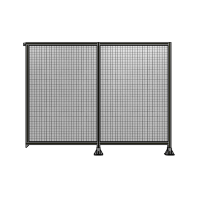 DOUBLE PANEL-LEGS ON RIGHT AND CENTER, TIE PLATE ON LEFT 1700MM X 2200MM  1" MESH, FULLY ASSEMBLED