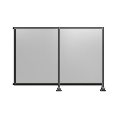 DOUBLE PANEL-LEGS ON RIGHT AND CENTER WITH HINGES 1700MM X 2400MM  1/4" POLYCARBONATE, AS A KIT