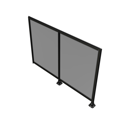 B6-1700-2400-0150-TYPFA DOUBLE PANEL-LEGS ON RIGHT AND CENTER, TIE PLATE ON LEFT 1700MM X 2400MM  1/4" POLYCARB, ASSEMBLED