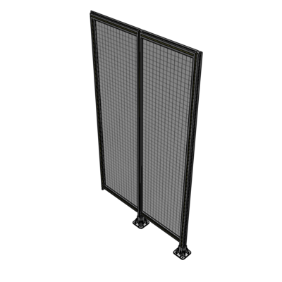 B6-2135-1200-0150-TYMFK DOUBLE PANEL-LEGS ON RIGHT AND CENTER, TIE PLATE ON LEFT 2135MM X 1200MM  1" MESH, AS A KIT