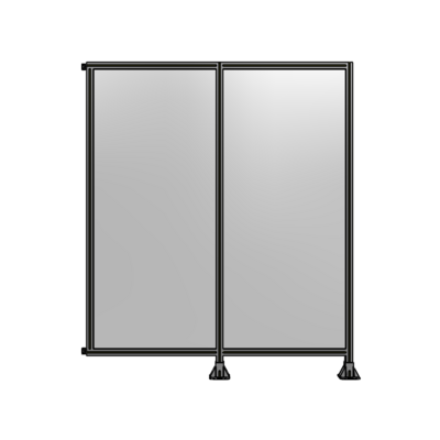 DOUBLE PANEL-LEGS ON RIGHT AND CENTER WITH HINGES 2135MM X 1800MM  1/4" POLYCARBONATE, AS A KIT