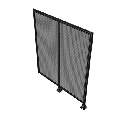 B6-2135-1800-0150-TYMFA DOUBLE PANEL-LEGS ON RIGHT AND CENTER, TIE PLATE ON LEFT 2135MM X 1800MM  1" MESH, FULLY ASSEMBLED