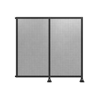 DOUBLE PANEL-LEGS ON RIGHT AND CENTER WITH HINGES 2135MM X  2200MM  1" MESH, FULLY ASSEMBLED