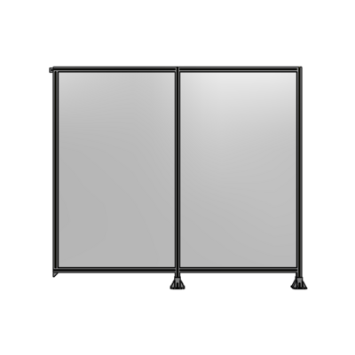 DOUBLE PANEL-LEGS ON RIGHT AND CENTER, TIE PLATE ON LEFT 2135MM X 2400MM  1/4" POLYCARBONATE, AS KIT