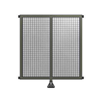 DOUBLE PANEL-LEG IN CENTER AND HINGE CONNECTORS 1400MM X 1200MM  1" MESH, FULLY ASSEMBLED