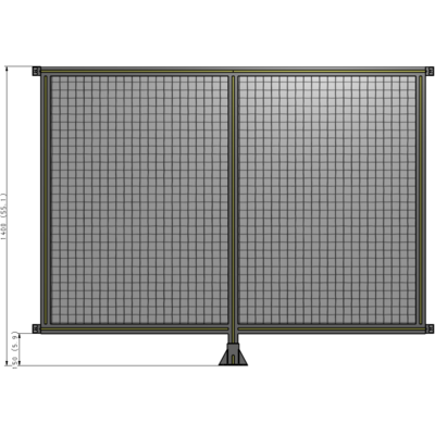 B7-1400-1800-0150-HYMFK DOUBLE PANEL-LEG IN CENTER AND HINGE CONNECTORS 1400MM X 1800MM  1" MESH, FULLY ASSEMBLED